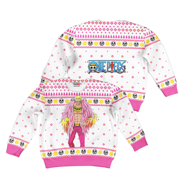 One Piece Donquixote Doflamingo Kids Anime Ugly Christmas Sweater Gear Otaku