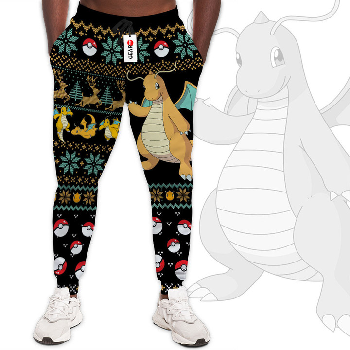 Pokemon Dragonite Custom Anime Christmas Ugly Sweatpants Gear Otaku