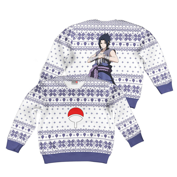 Sasuke Uchiha Kids Ugly Christmas Sweater Custom For Anime Fans VA0822 Gear Otaku