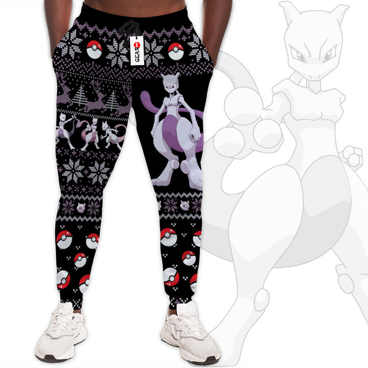Pokemon Mewtwo Custom Anime Christmas Ugly Sweatpants Gear Otaku