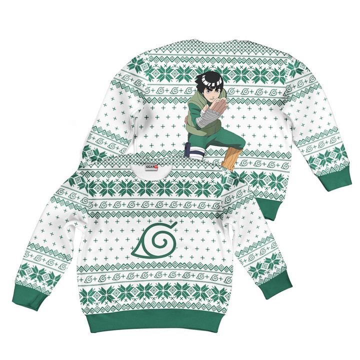 Rock Lee Kids Ugly Christmas Sweater Custom For Anime Fans VA0822 Gear Otaku