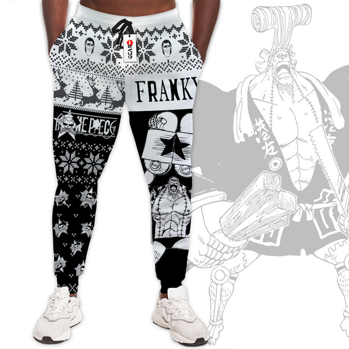 One Piece Franky Custom Anime Christmas Ugly Sweatpants Gear Otaku