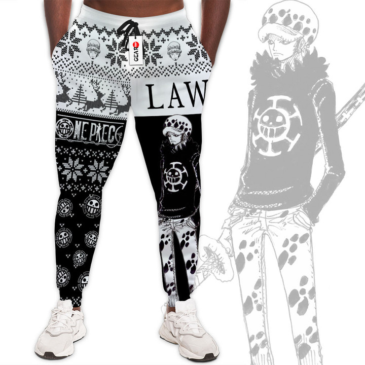 One Piece Law Custom Anime Christmas Ugly Sweatpants Gear Otaku