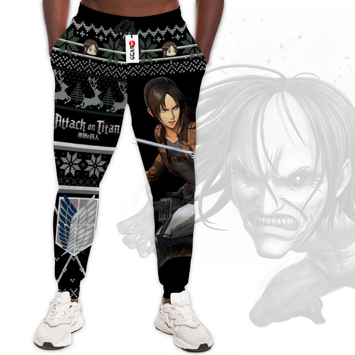 Attack On Titan Ymir Custom Anime Christmas Ugly Sweatpants Gear Otaku