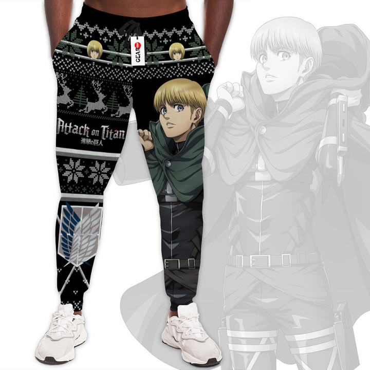 Attack On Titan Armin Arlert Custom Anime Christmas Ugly Sweatpants Gear Otaku