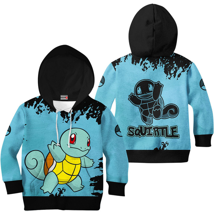 Pokemon Squirtle Kids Hoodie Custom Anime Merch Clothes Gear Otaku