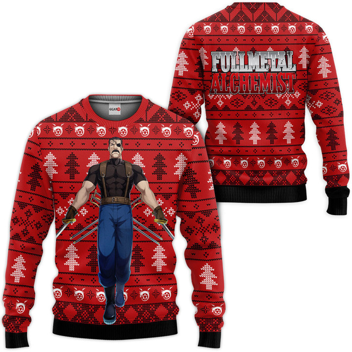 Fullmetal Alchemist King Bradley Custom Anime Ugly Christmas Sweater Gear Otaku