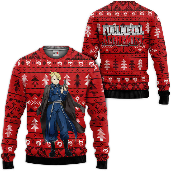 Fullmetal Alchemist Riza Hawkeye Custom Anime Ugly Christmas Sweater Gear Otaku