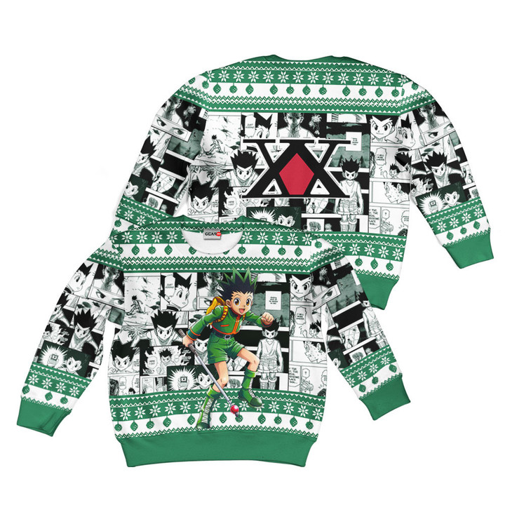 HxH Gon Freecss Custom Anime Kids Ugly Christmas Sweater Gear Otaku