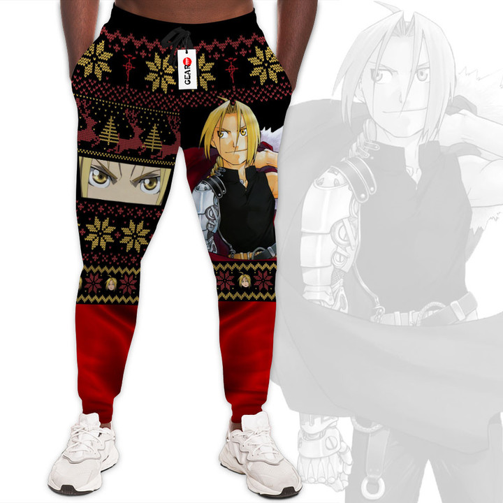 Fullmetal Alchemist Edward Elric Custom Anime Christmas Ugly Sweatpants Gear Otaku