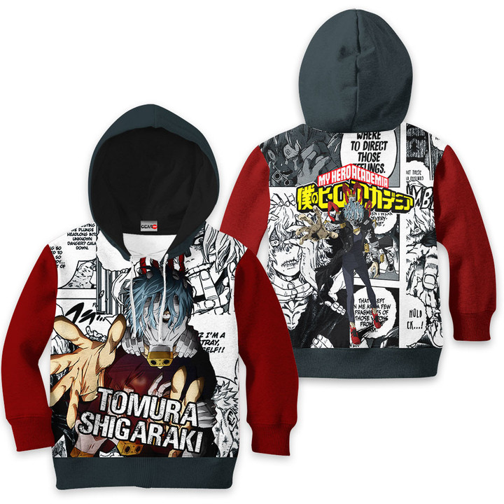 My Hero Academia Tomura Shigaraki Kids Hoodie Custom Manga Anime Merch Clothes Gear Otaku