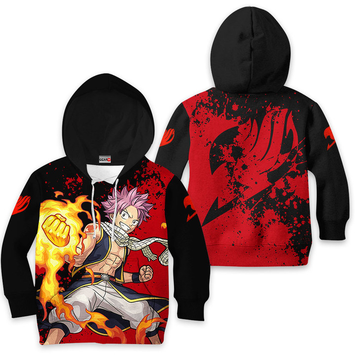 Fairy Tail Natsu Dragneel Kids Hoodie Custom Anime Merch Clothes PT0711 Gear Otaku
