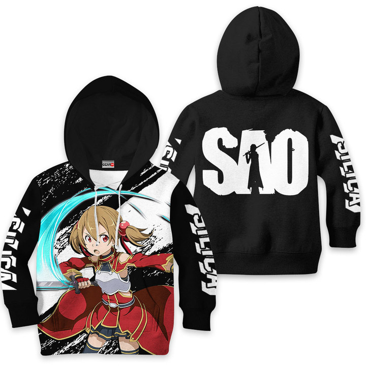 Sword Art Online Silica Kids Hoodie Custom Anime Clothes PT0711 Gear Otaku