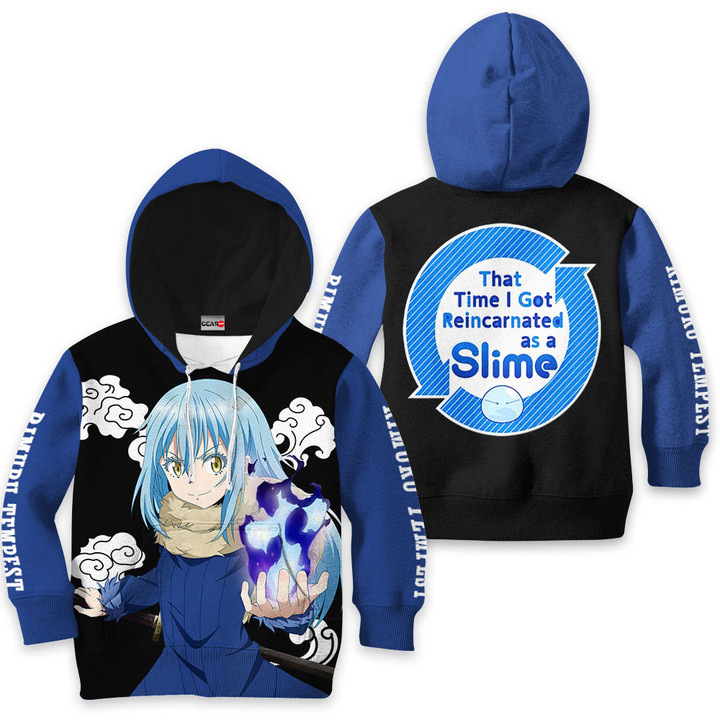 Reincarnated as a Slime Rimuru Tempest Kids Hoodie Custom Anime Clothes PT2711 Gear Otaku