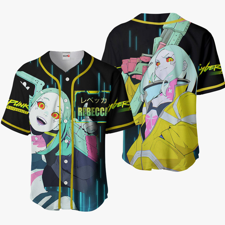 Cyberpunk Edgerunners Rebecca Jersey Shirt Anime Custom Merch Clothes HA0601 Gear Otaku