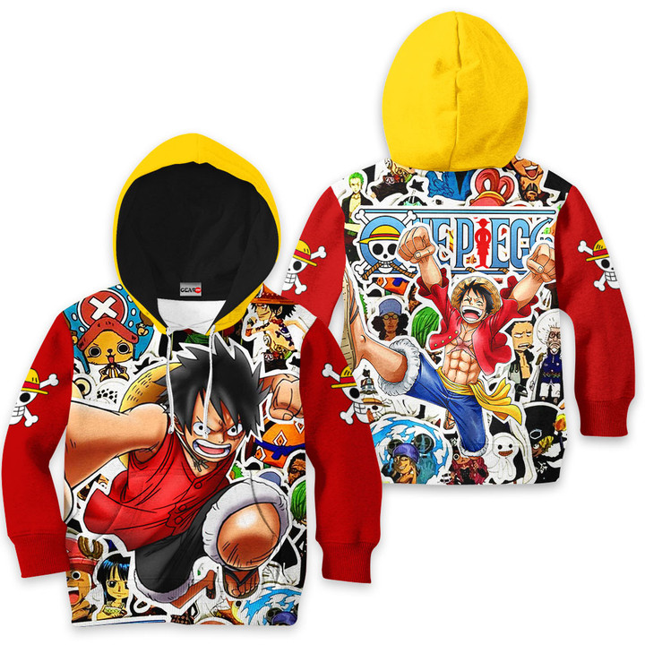 Monkey D Luffy Anime Kids Hoodie Custom Merch Clothes PT1801 Gear Otaku