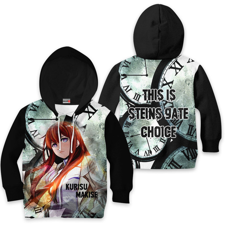 Steins Gate Kurisu Makise Anime Kids Hoodie Custom Clothes PT1801 Gear Otaku