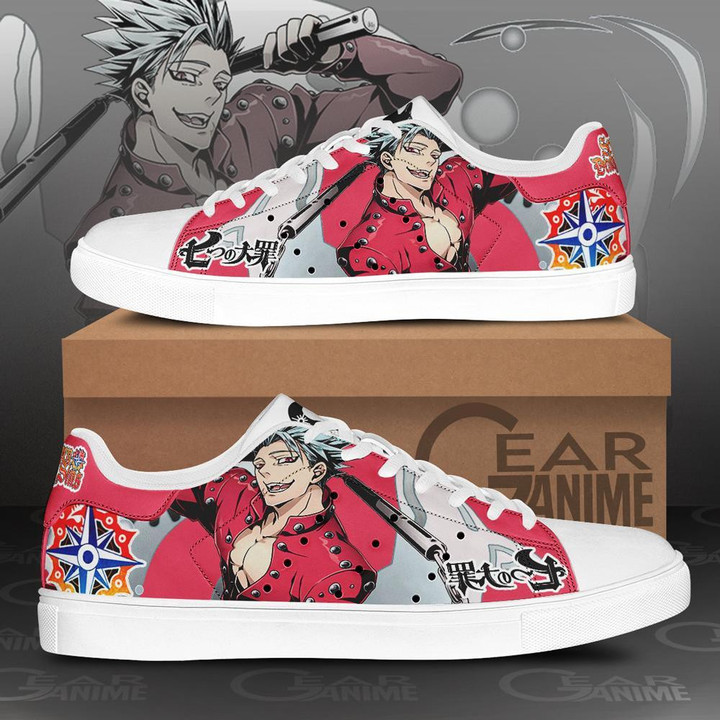 Ban Skate Shoes The Seven Deadly Sins Anime Custom Sneakers PN10 - 1 - GearOtaku