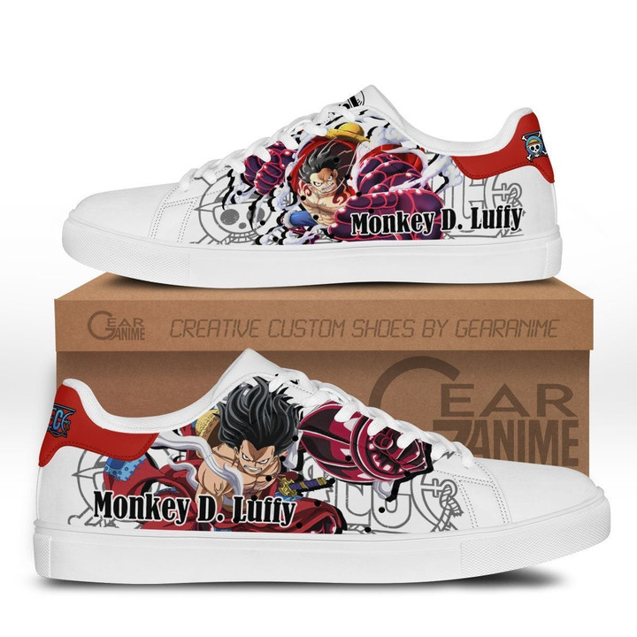 Monkey D Luffy Skate Sneakers Custom Anime One Piece Shoes Gift Idea - 1 - GearOtaku