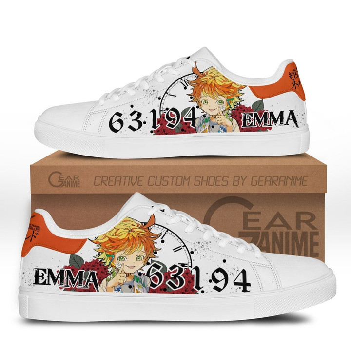 Emma 63194 Skate Sneakers Custom The Promised Neverland Anime Shoes - 1 - GearOtaku