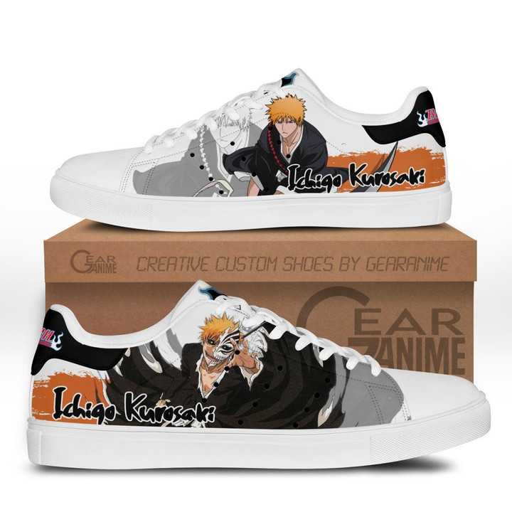 Ichigo Kurosaki Skate Sneakers Custom Anime Bleach Shoes - 1 - GearOtaku