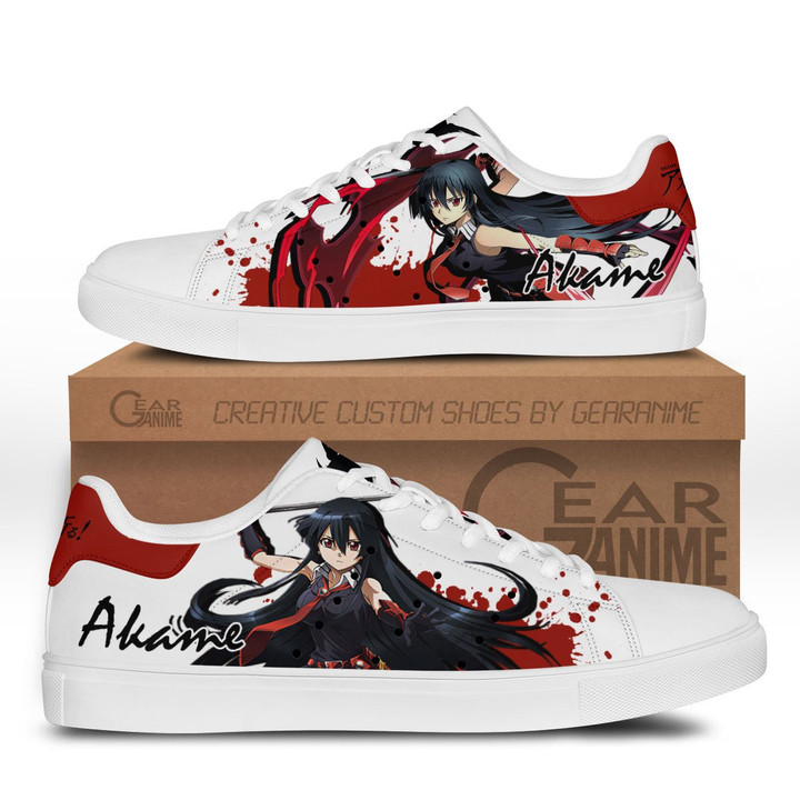 Akame Ga Kill Akame Skate Sneakers Custom Anime Shoes - 1 - GearOtaku
