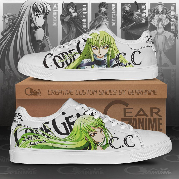 Code Geass C.C. Skate Shoes Custom Anime Shoes - 1 - GearOtaku