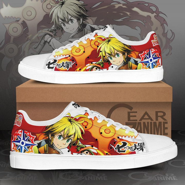 Meliodas Skate Shoes The Seven Deadly Sins Anime Custom Sneakers PN10 - 1 - GearOtaku