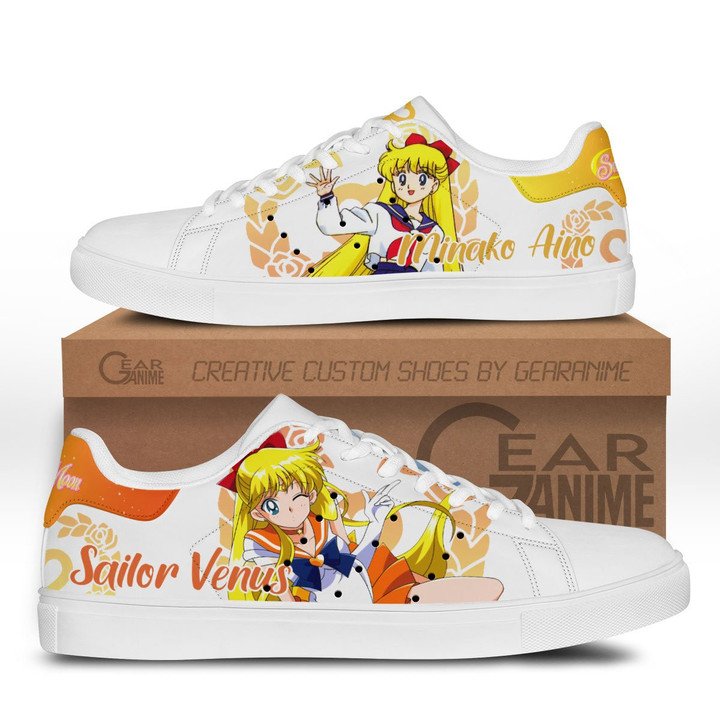 Sailor Venus Skate Sneakers Custom Anime Sailor Moon Shoes - 1 - GearOtaku