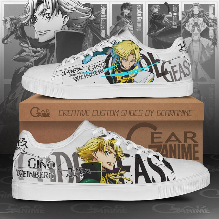 Code Geass Gino Weinberg Skate Shoes Custom Anime Shoes - 1 - GearOtaku