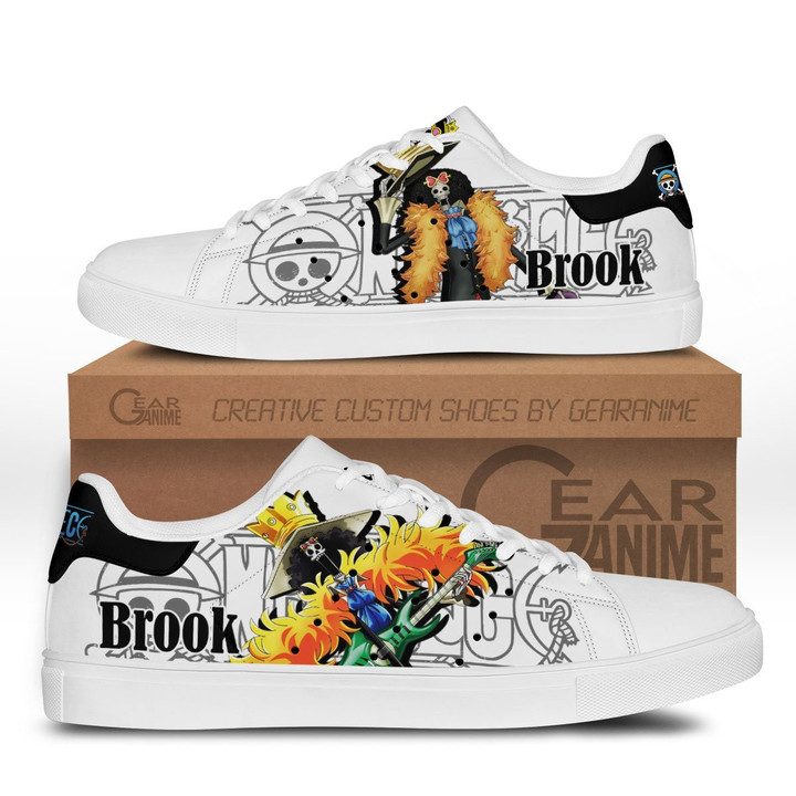 Brook Skate Sneakers Custom Anime One Piece Shoes - 1 - GearOtaku