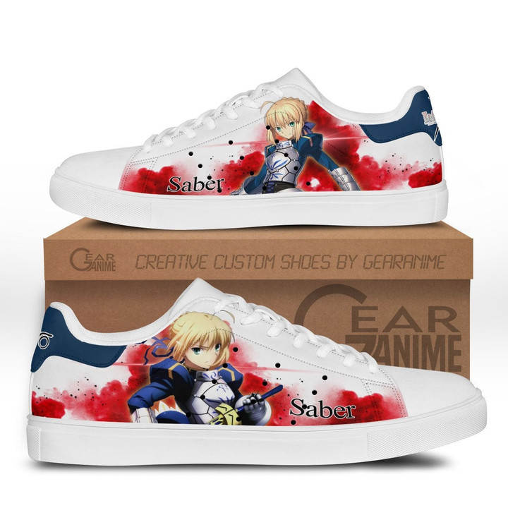 Fate Zero Saber Skate Sneakers Custom Anime Shoes - 1 - GearOtaku