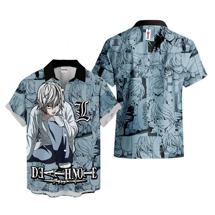 L Lawliet Hawaiian Shirts Custom Manga Anime Clothes NTT1503-1-gear otaku