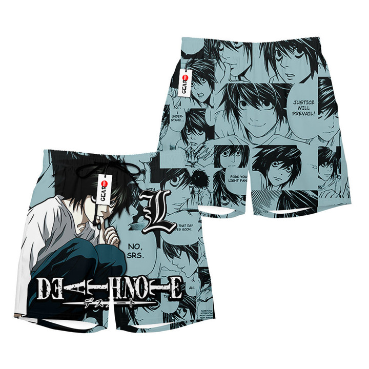L Lawliet Short Pants Custom Manga Anime Merch NTT1503-1-gear otaku