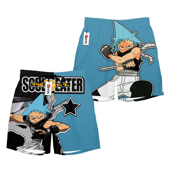 Soul Eater Black Star Short Pants Custom Anime Merch NTT1503-1-gear otaku