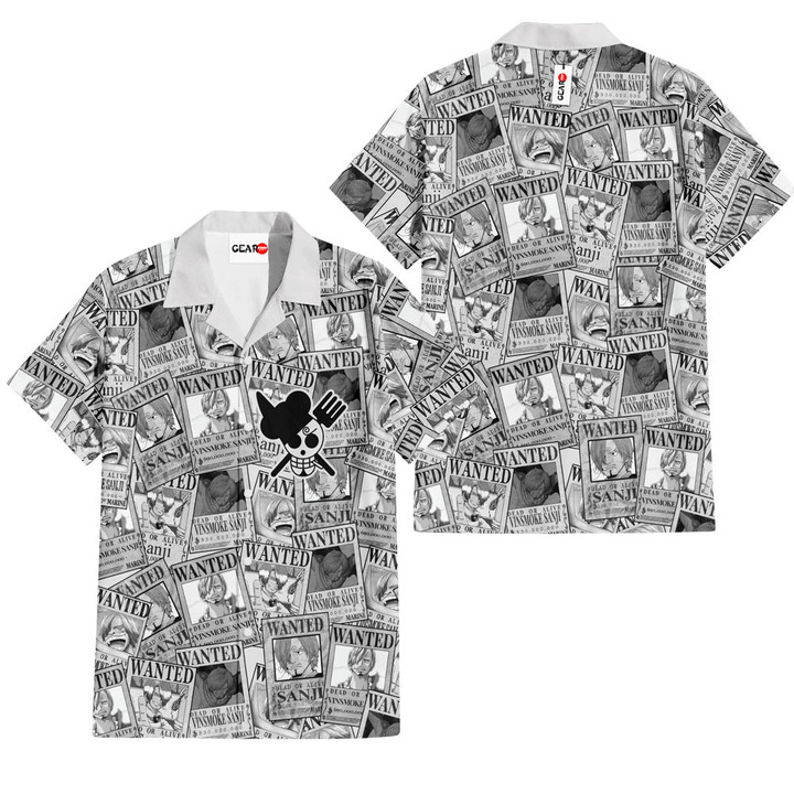 Luffy Wanted Anime Hawaiian Shirts Custom Manga Merch Clothes NTT1605-1-gear otaku