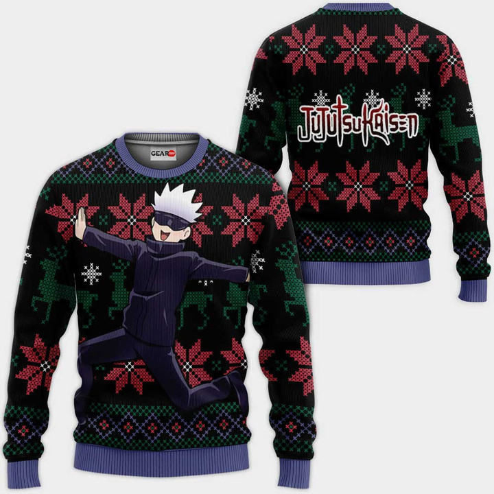 Satoru Gojo Funny Ugly Christmas Sweater Anime Gifts