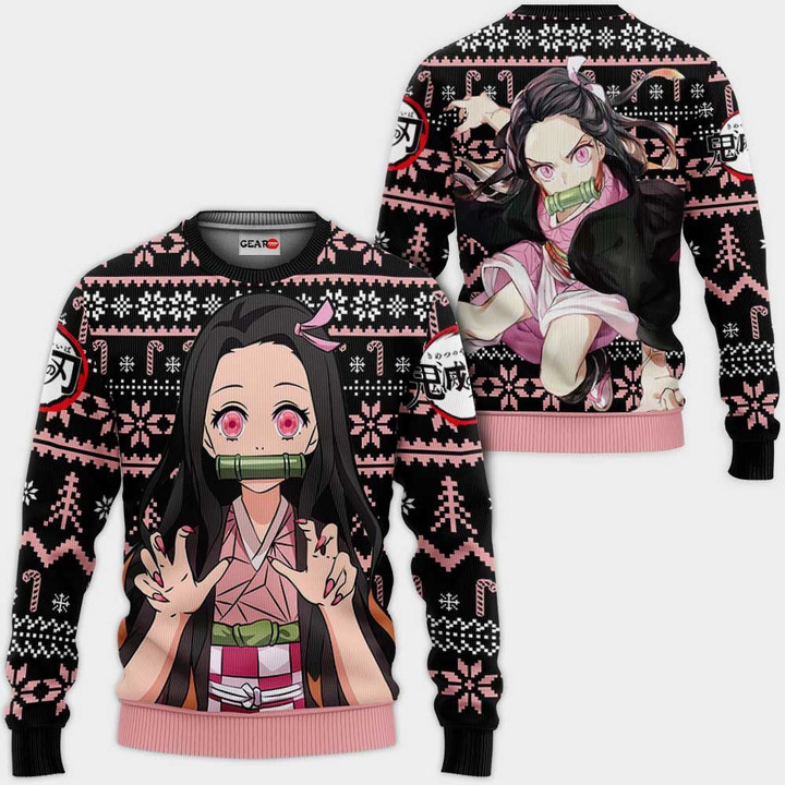 Nezuko Ugly Christmas Sweater Anime Gifts
