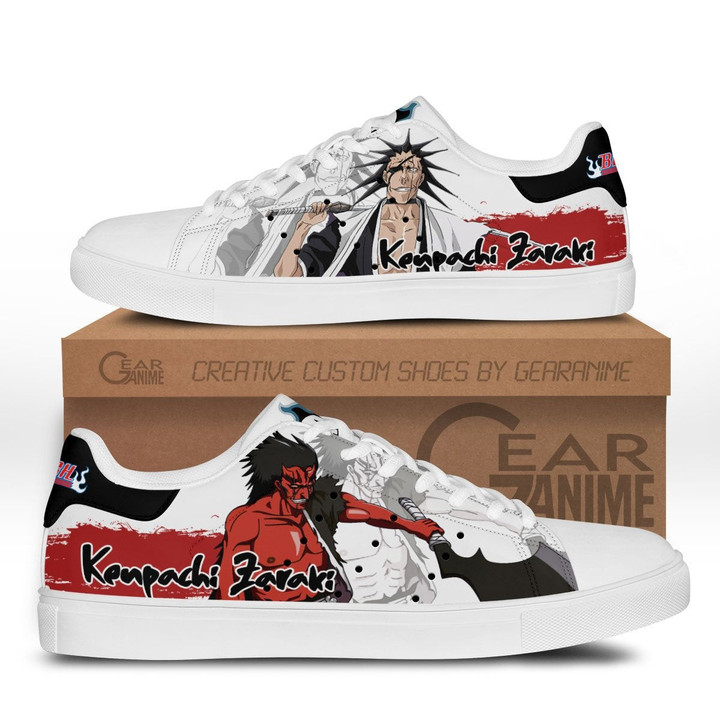 Kenpachi Zaraki Skate Sneakers Custom Anime Bleach Shoes - 1 - GearOtaku