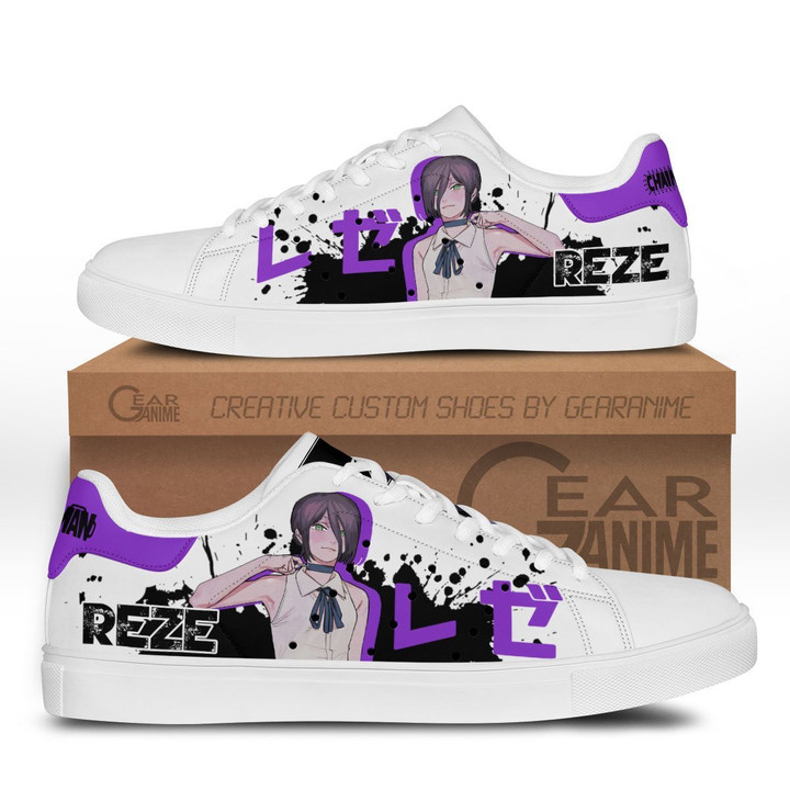 Lady Reze Skate Sneakers Custom Chainsaw Man Anime Shoes - 1 - GearOtaku