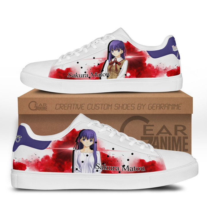 Fate Zero Sakura Matou Skate Sneakers Custom Anime Shoes - 1 - GearOtaku