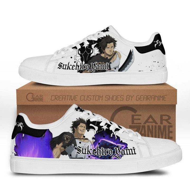 Black Clover Yami Sukehiro Skate Sneakers Custom Anime Shoes - 1 - GearOtaku