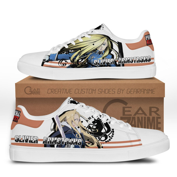Fullmetal Alchemist Olivier Mira Armstrong Skate Sneakers Custom Anime Shoes - 1 - GearOtaku