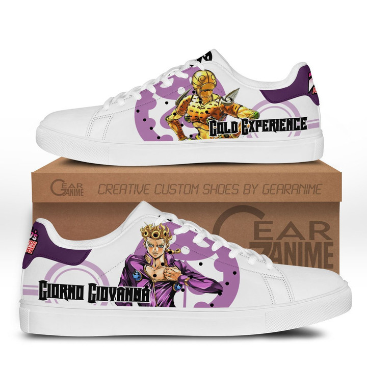Giorno Giovanna Skate Sneakers Custom Anime Jojo's Bizarre Adventure Shoes - 1 - GearOtaku