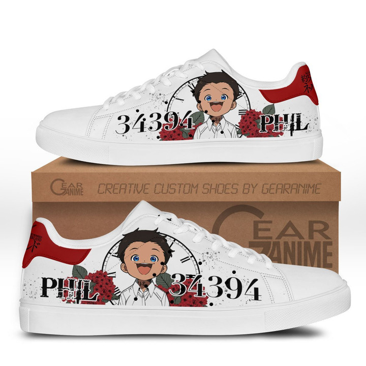 Phil 34394 Skate Sneakers Custom The Promised Neverland Anime Shoes - 1 - GearOtaku
