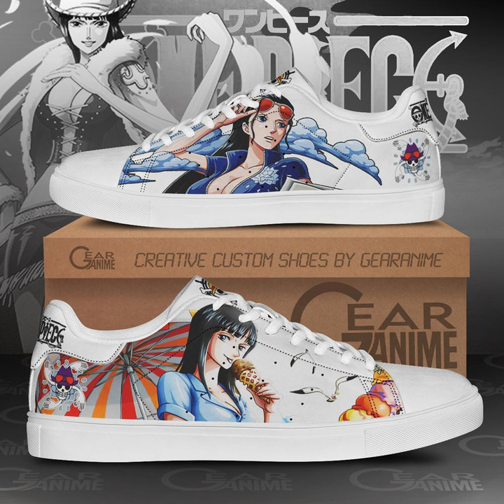 Nico Robin Skate Shoes One Piece Custom Anime Shoes - 1 - GearOtaku