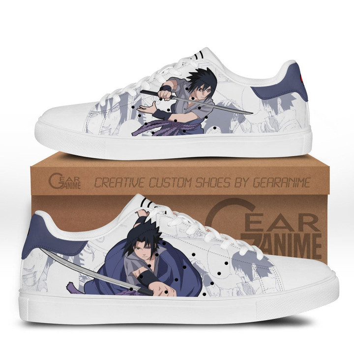 Sasuke Uchiha Skate Sneakers Custom NRT Anime Shoes - 1 - GearOtaku
