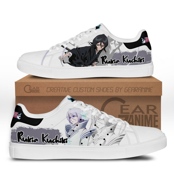 Rukia Kuchiki Skate Sneakers Custom Anime Bleach Shoes - 1 - GearOtaku