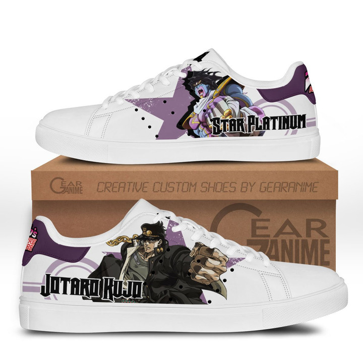Jotaro Kujoh Skate Sneakers Custom Anime Jojo's Bizarre Adventure Shoes - 1 - GearOtaku