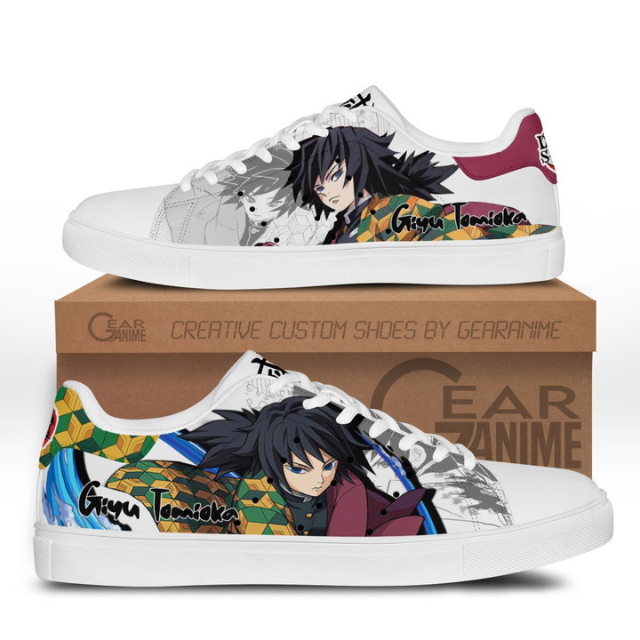 Demon Slayer Giyu Tomioka Skate Sneakers Custom Anime Shoes - 1 - GearOtaku